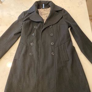 Guess black pea coat